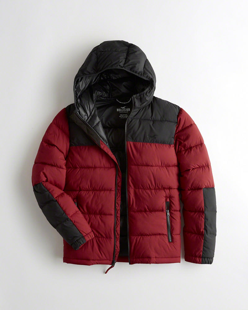 Giacca Hollister Uomo Recycled Fill Puffer Rosse Italia (208MLVPR)